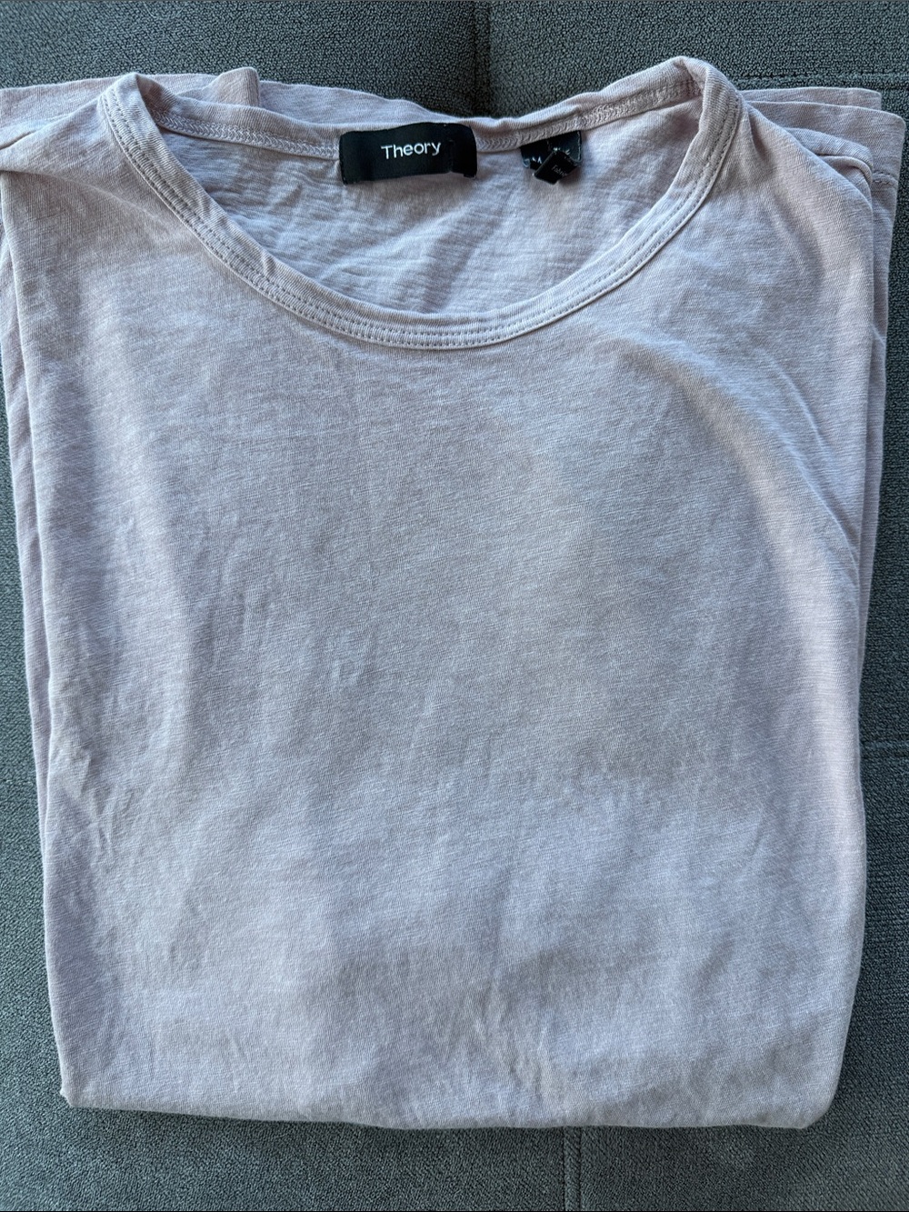 Theory Men’s Short Sleeve Crewneck T-Shirt in Light Pink